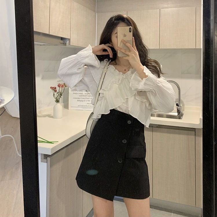 Áo Sơ Mi Nữ Tay Dài Họa Tiết Caro Phong Cách Hàn Quốc