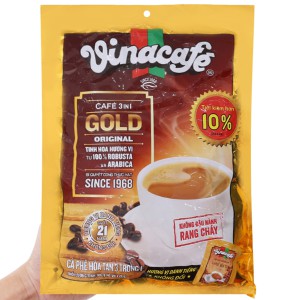 Cà phê sữa hòa tan VinaCafé 3 in 1 Gold Original 800g (20g x 40 gói)
