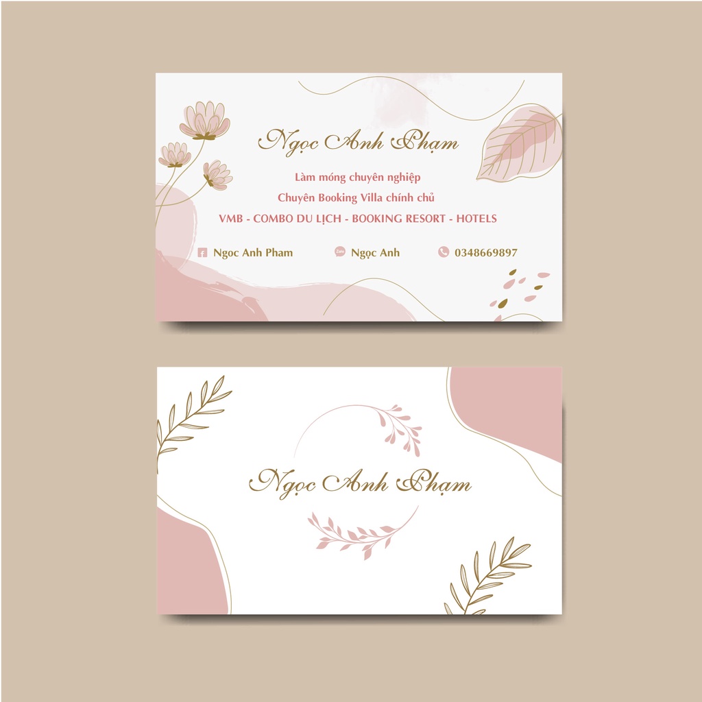 In card visit, name card, danh thiếp kích thước 9x5,5cm giấy C350 cứng dày dặn giá rẻ.