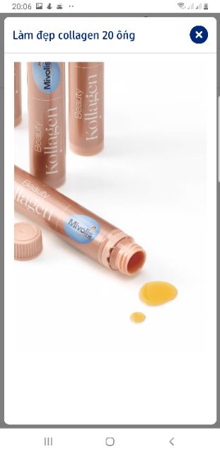 [Bill Đức+video] Đồ uống đẹp da Mivolis Beauty kollagen 20 ống*25ml date 2023