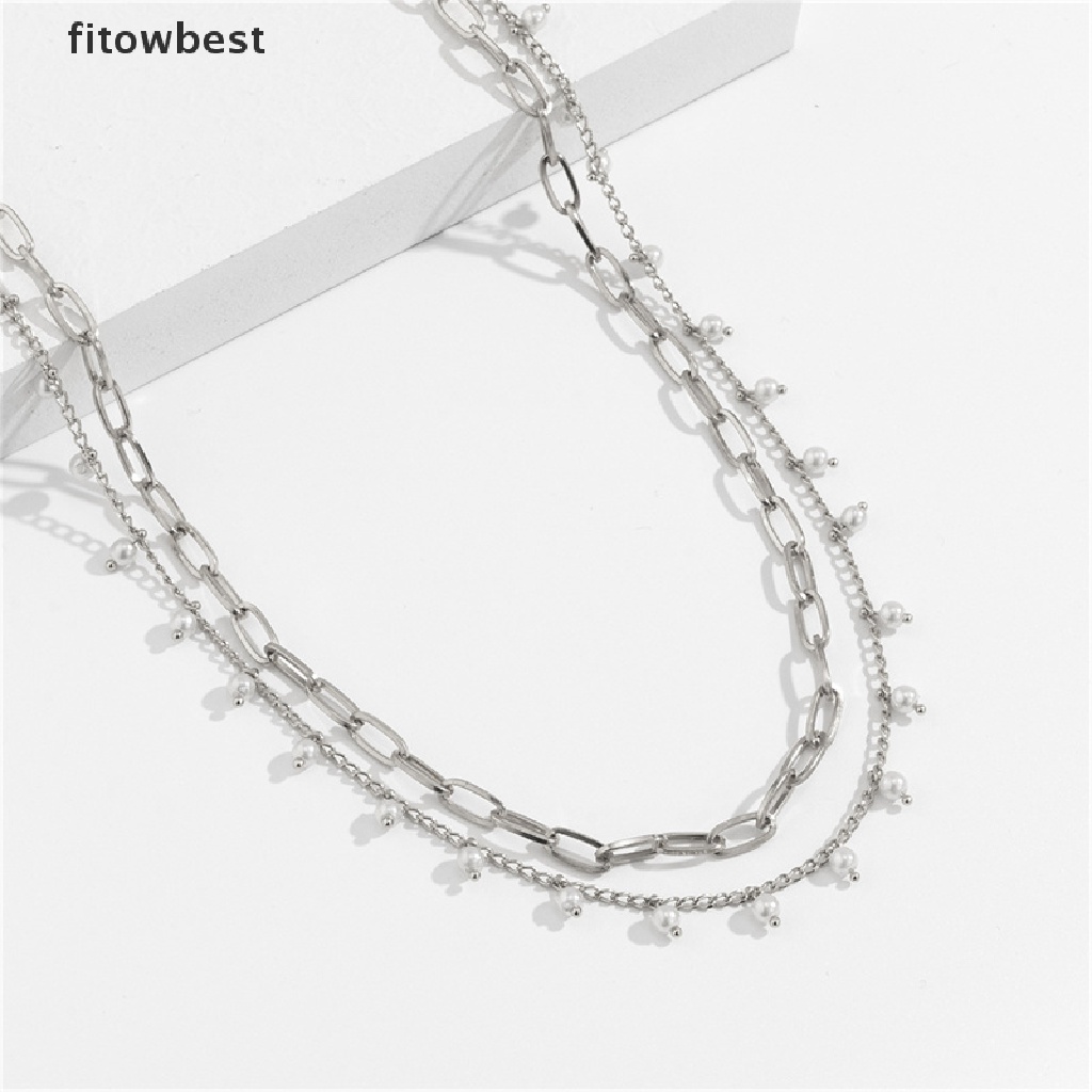 Dây Đeo Hông Nhiều Lớp Đính Ngọc Trai Phong Cách Hip Hop Quyến Rũ Cho Nữ