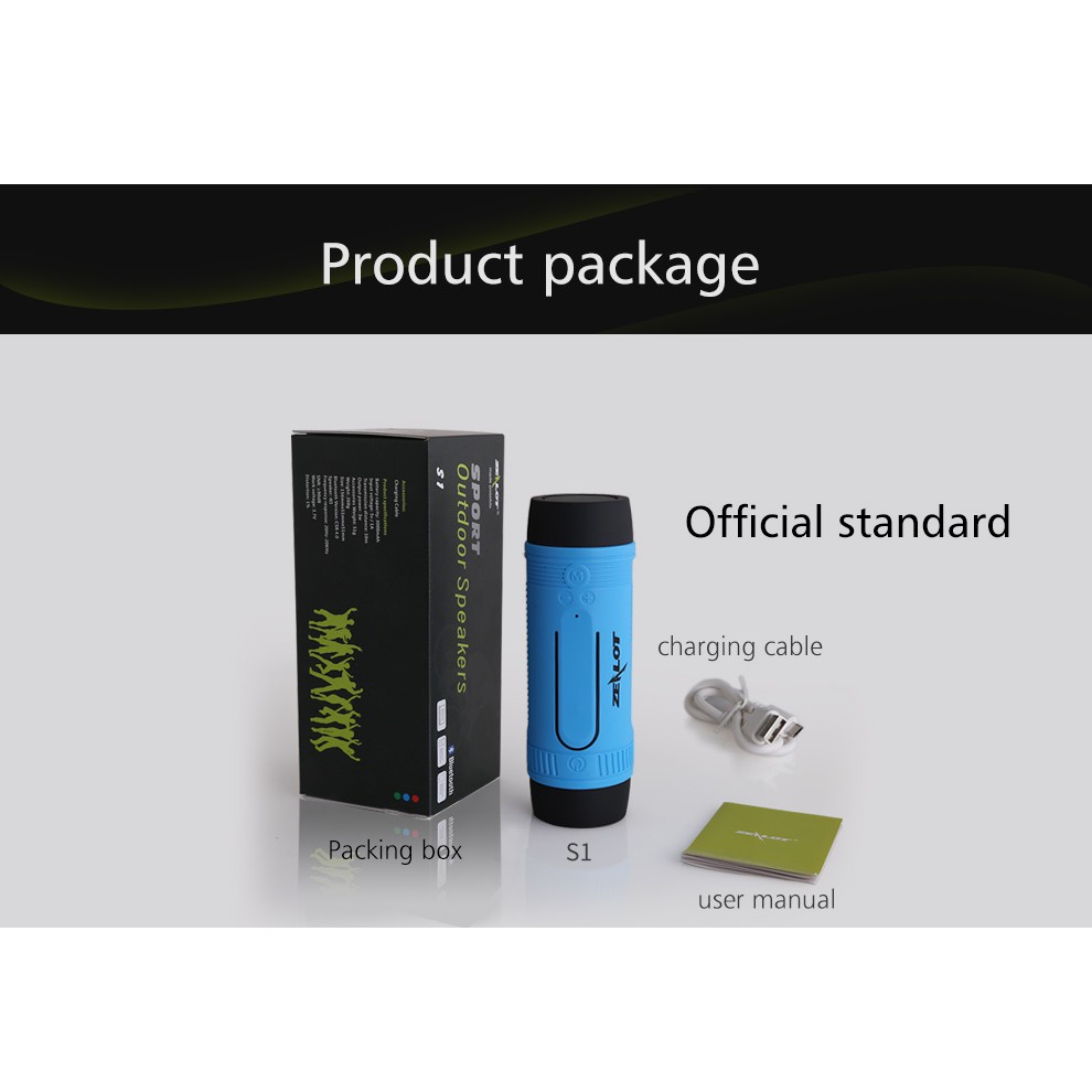 Loa Bluetooth Không Dây Zealot S1 Tích Hợp Đèn Pin Chất Lượng Cao