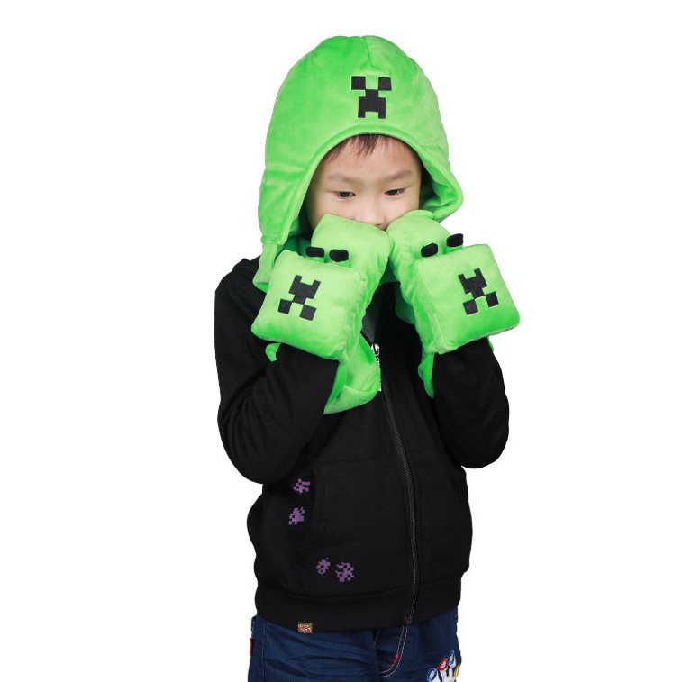 Combo mũ – khăn – bao tay Minecraft