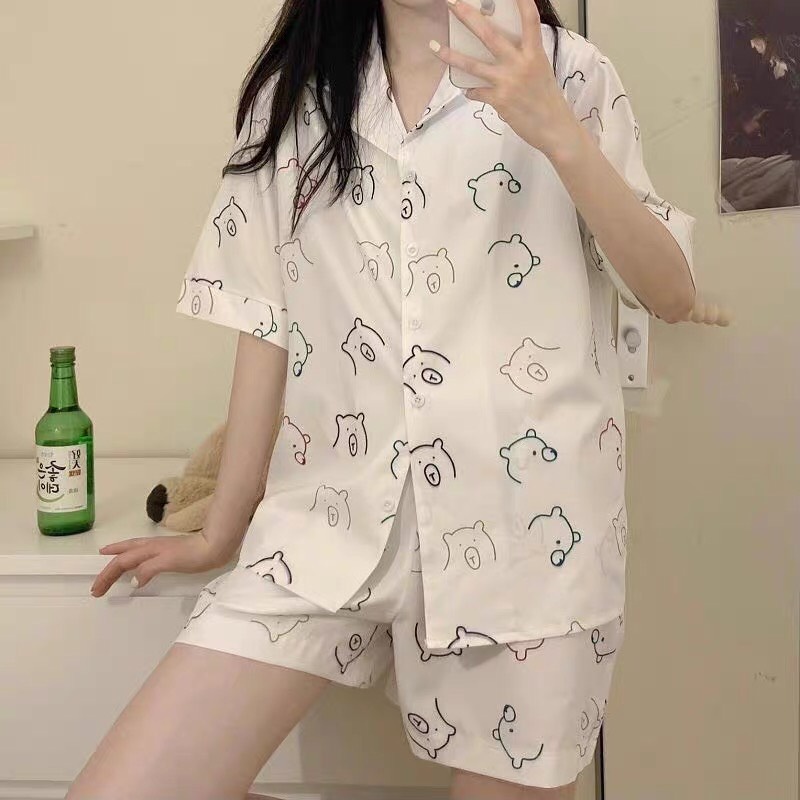 Bộ ngủ Pyjama hoạt hình form rộng mặc nhà mặc ngủ siêu xinh ♥ | BigBuy360 - bigbuy360.vn