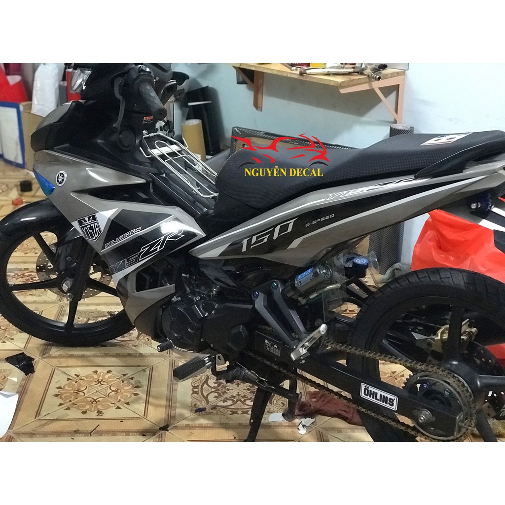 Tem trùm exciter 150 xám xi măng y15zr đen