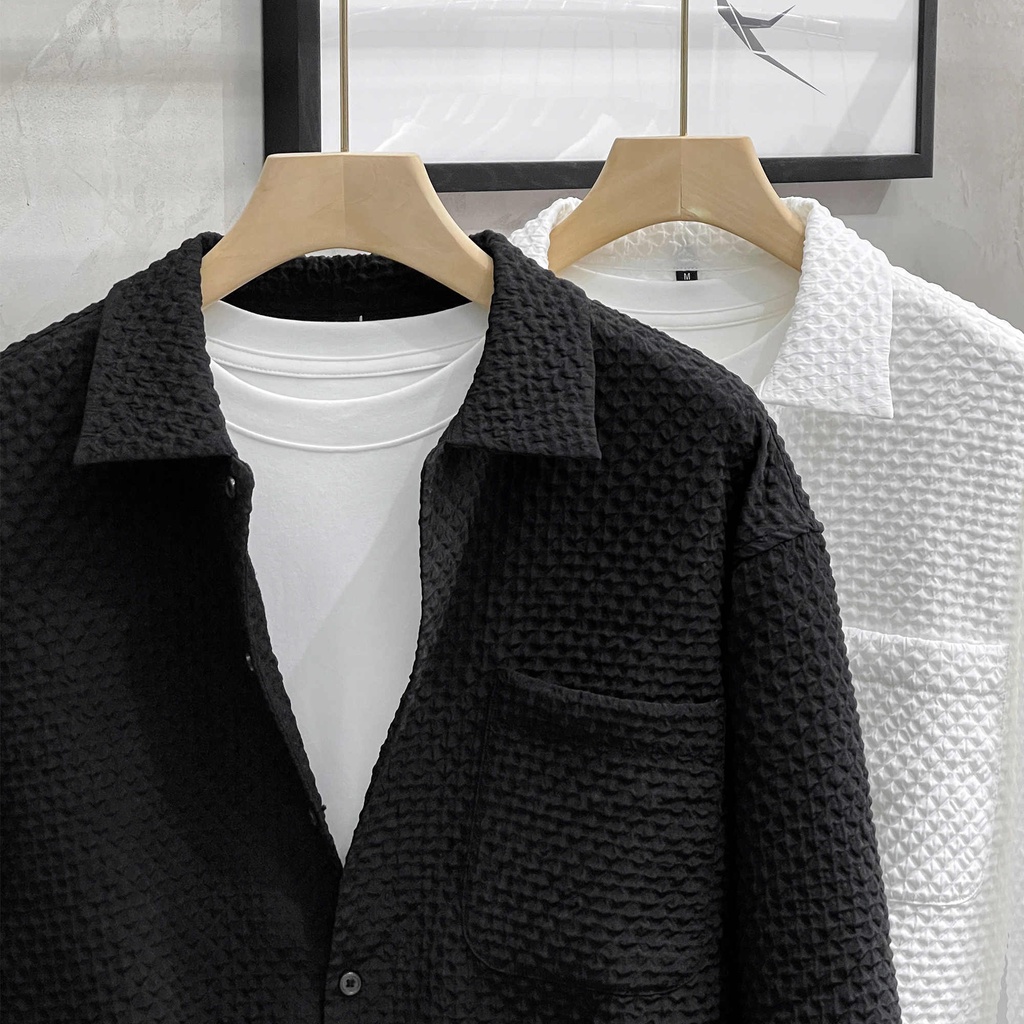 Hàng Có Sẵn Áo Sơ Mi Trắng Dài Tay Thiết Kế Gợi Cảm Thời Trang Xuân Thu Cho Nam 2022