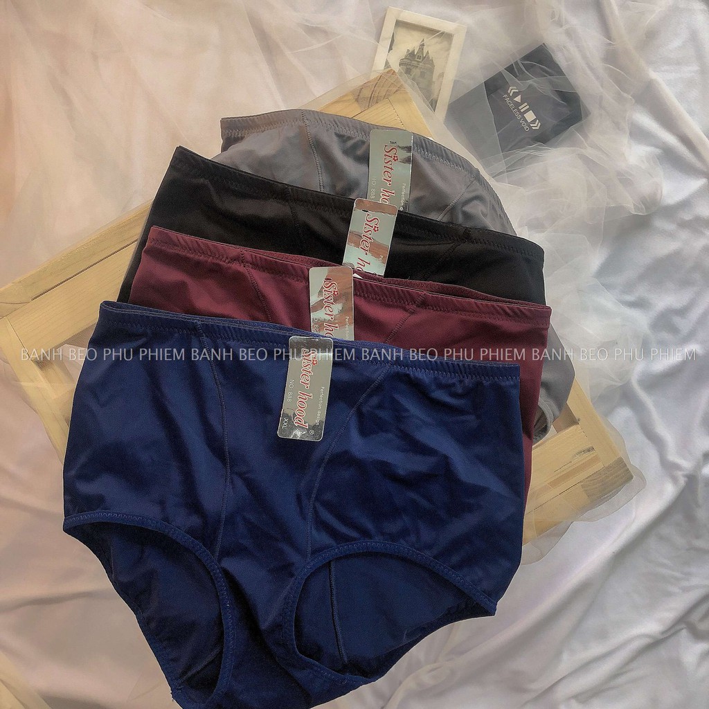 Quần lót nữ Sister Hood nhập khẩu Thái Lan cao cấp cotton size đại cạp cao giấu bụng co giãn 4 chiều SH888