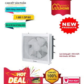 BÃO SALE {Hàng chính hãng} ( Hàng_Chính hãng) Quạt hút gắn tường -một chiều có màn che Panasonic FV-15AUL, lỗ 20cm