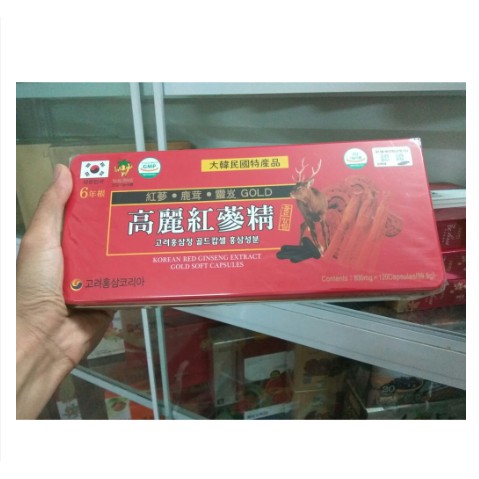 [DATE MỚI] Viên Đạm Tổng Hợp Hồng Sâm Nhung Linh Chi Đỏ Gold, Hộp 120 viên | BigBuy360 - bigbuy360.vn