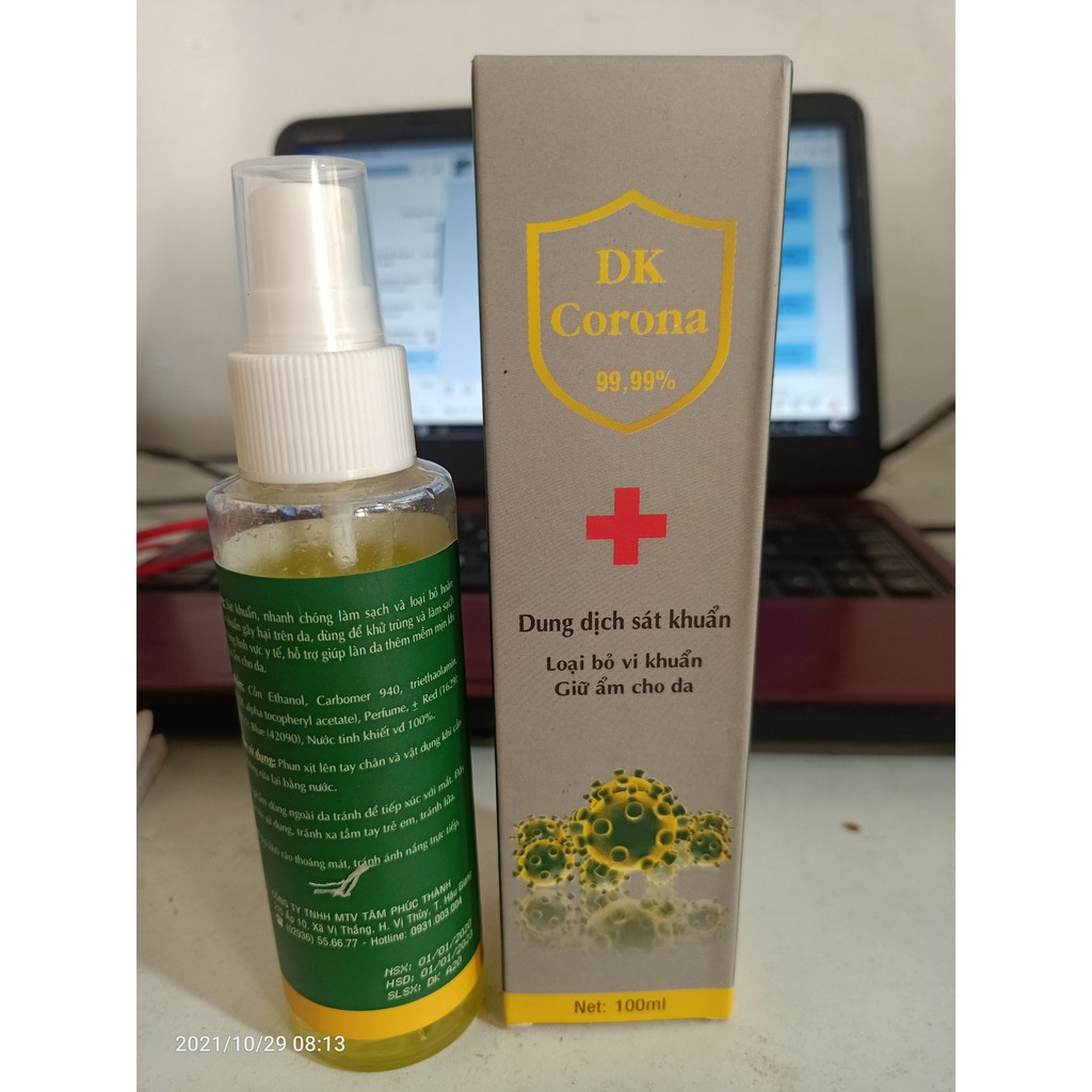 Nước sát khuẩn Corona 100ml 99,99% làm sạch giữ ẩm cho da | BigBuy360 - bigbuy360.vn