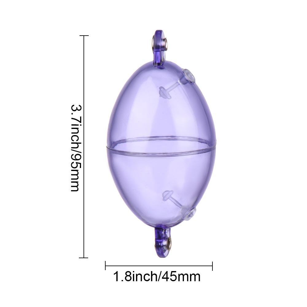 Set 5 Phao Nổi Câu Cá Bằng Nhựa ABS Màu Xanh Lá / Tím / Trong Suốt