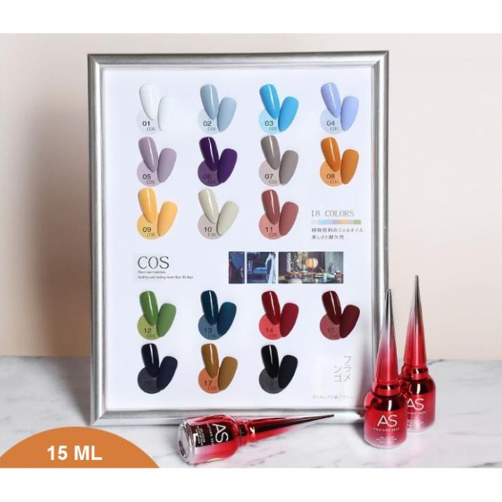 Sơn Gel AS vỏ đỏ Mã COS( Cam Kết Chính Hãng - làm khô sơn gel bằng máy hơ uvled )