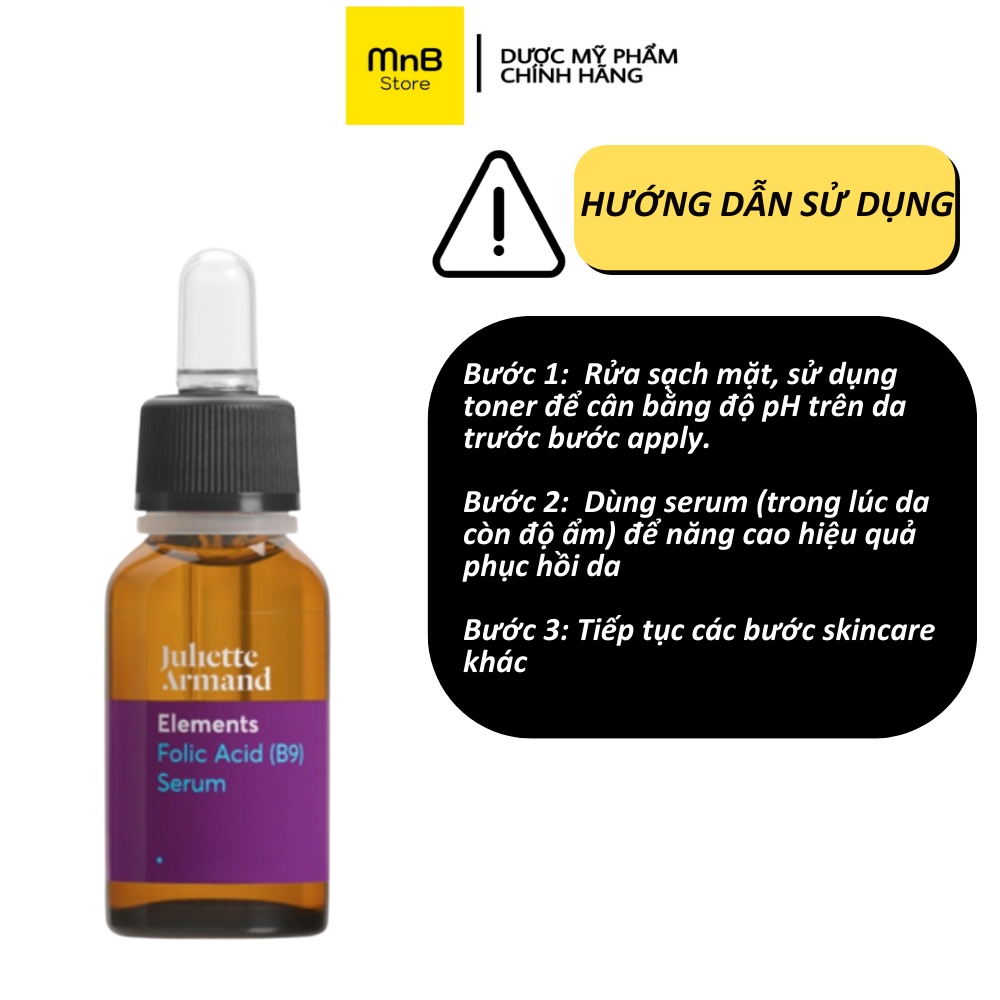Tinh chất  Juliette Armand Folic Acid B9 phục hồi làm dịu da 20ml