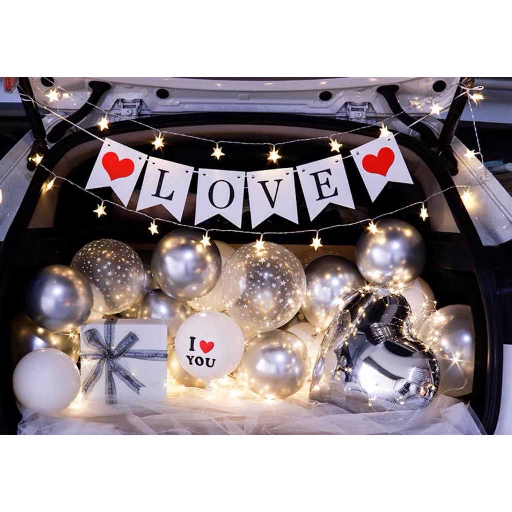 Dây chữ I LOVE YOU, MARRY ME, LOVE trang trí phòng cưới