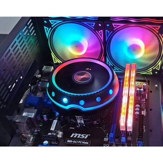 Quạt tản nhiệt cpu led rgb nhiều màu dùng sk amd và intell 775/1155/1156/1150/1151 lắp full socket