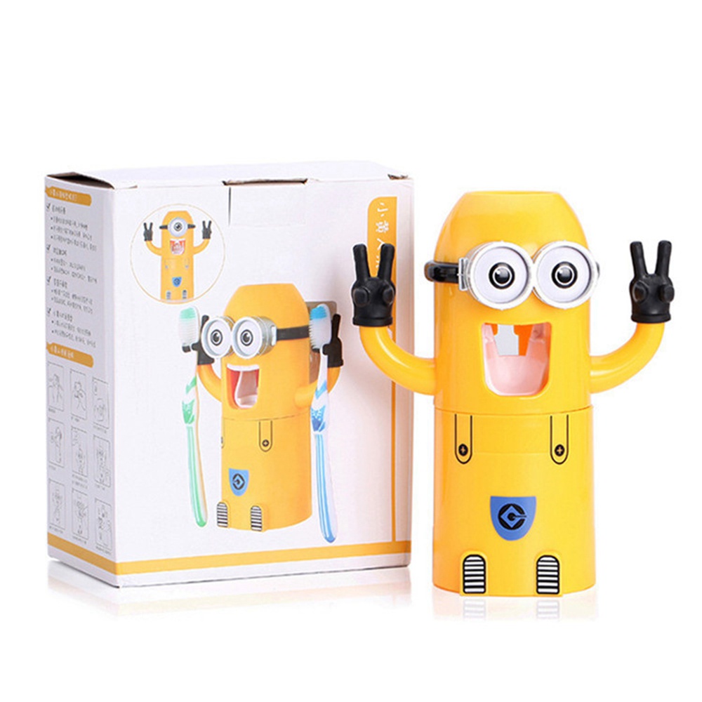 Dụng Cụ Nặn Kem Đánh Răng Tự Động Gắn Tường Họa Tiết Hoạt Hình Dễ Thương