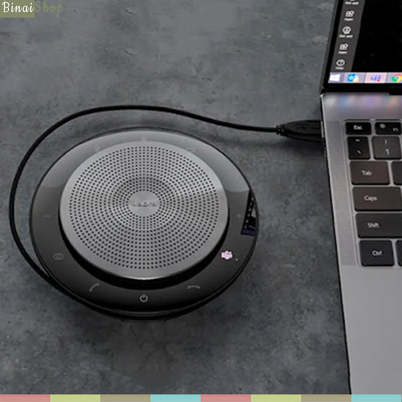 Jabra 750 MS - Micro Kèm Loa Hội Nghị Trực Tuyến Cho Nhóm 6 Người, Tích Hợp Microsoft Teams, Kết Nối