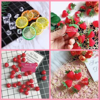 Set chanh dâu cherry phụ kiện chụp ảnh siêu hot