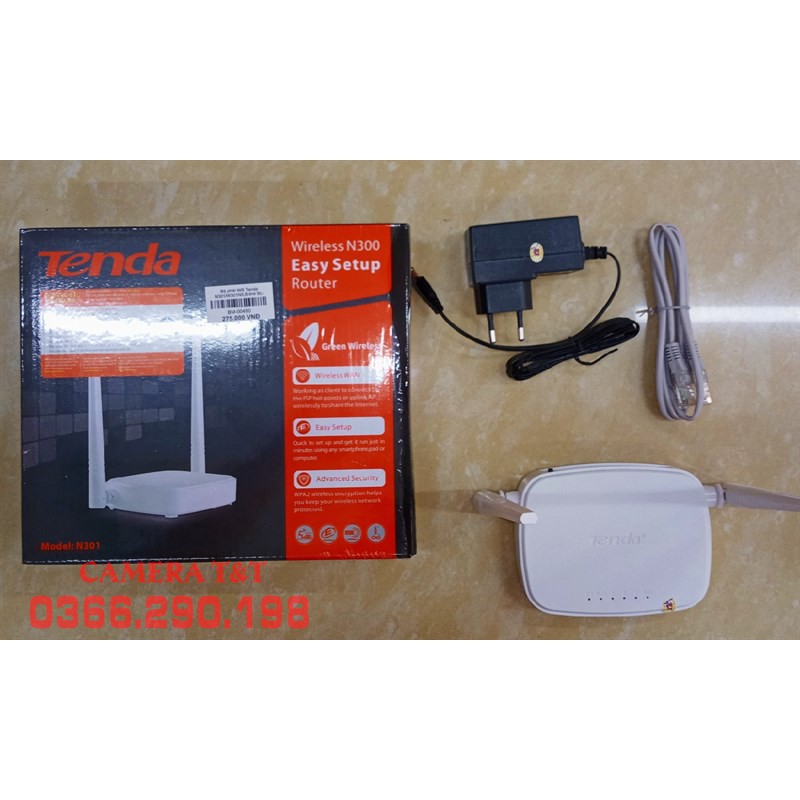 [HÀNG NGUYÊN SEAL] BỘ PHÁT WIFI TENDA N301 2 RÂU - TỐC ĐỘ CAO - SÓNG ỔN ĐỊNH - SIÊU MẠNH