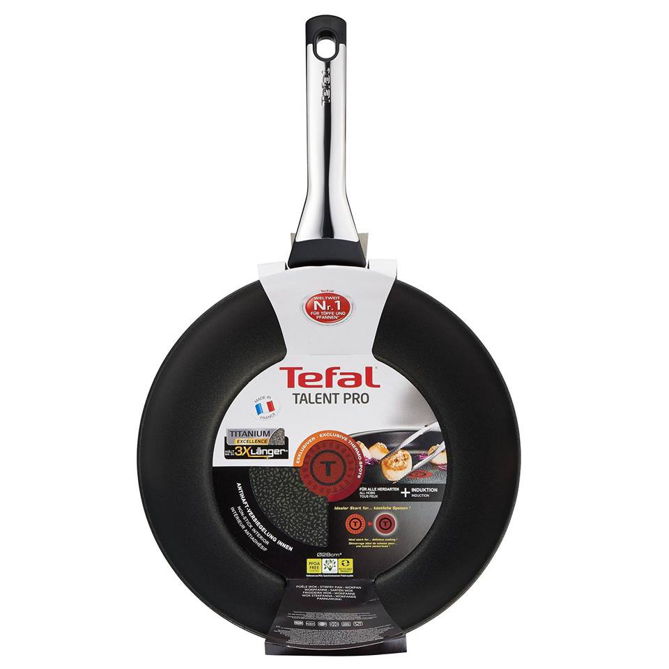 Chảo Tefal Talent Pro 28cm - Chống dính vân đá cao cấp.