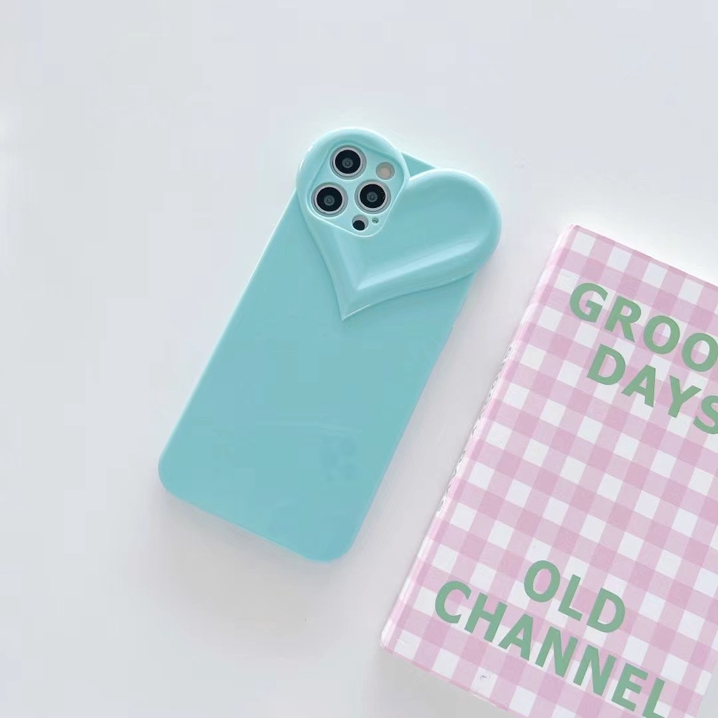 Ốp điện thoại TPU mềm hình trái tim thích hợp cho Iphone 12 pro max 11 pro max xs max xr x 7 8+
