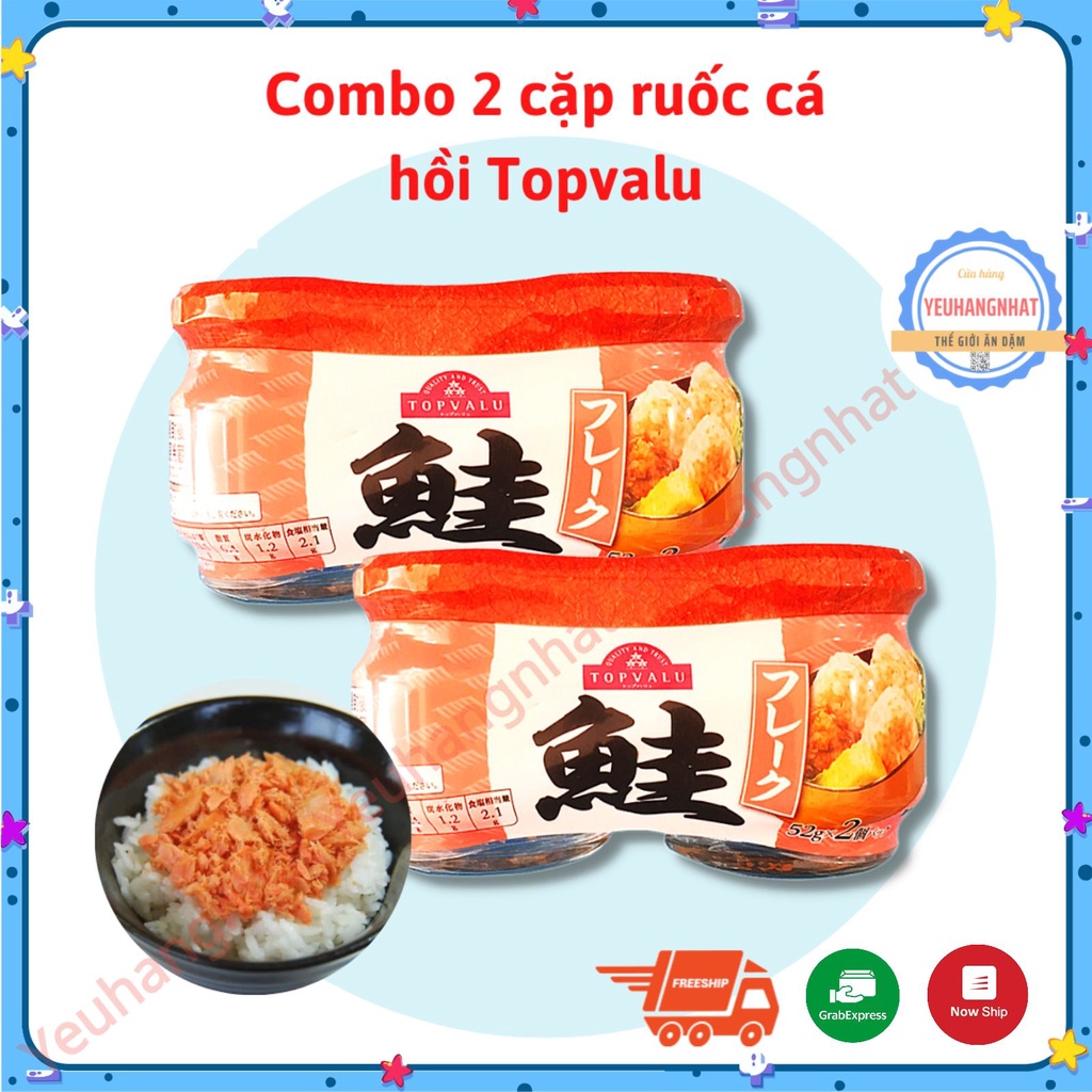 Combo 2 cặp ruốc cá hồi TOPVALU Nhật bản