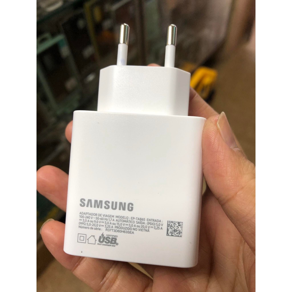 Cóc Củ Sạc Siêu Nhanh 65W Samsung Zin Hãng Cho Các Đời Máy Mới Nhất Của Samsung Giá Tốt Có Bảo Hành