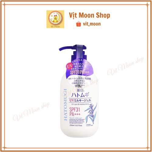 Sữa dưỡng thể chống nắng Hatomugi SPF31 PA+++ 250ml Nhật Bản