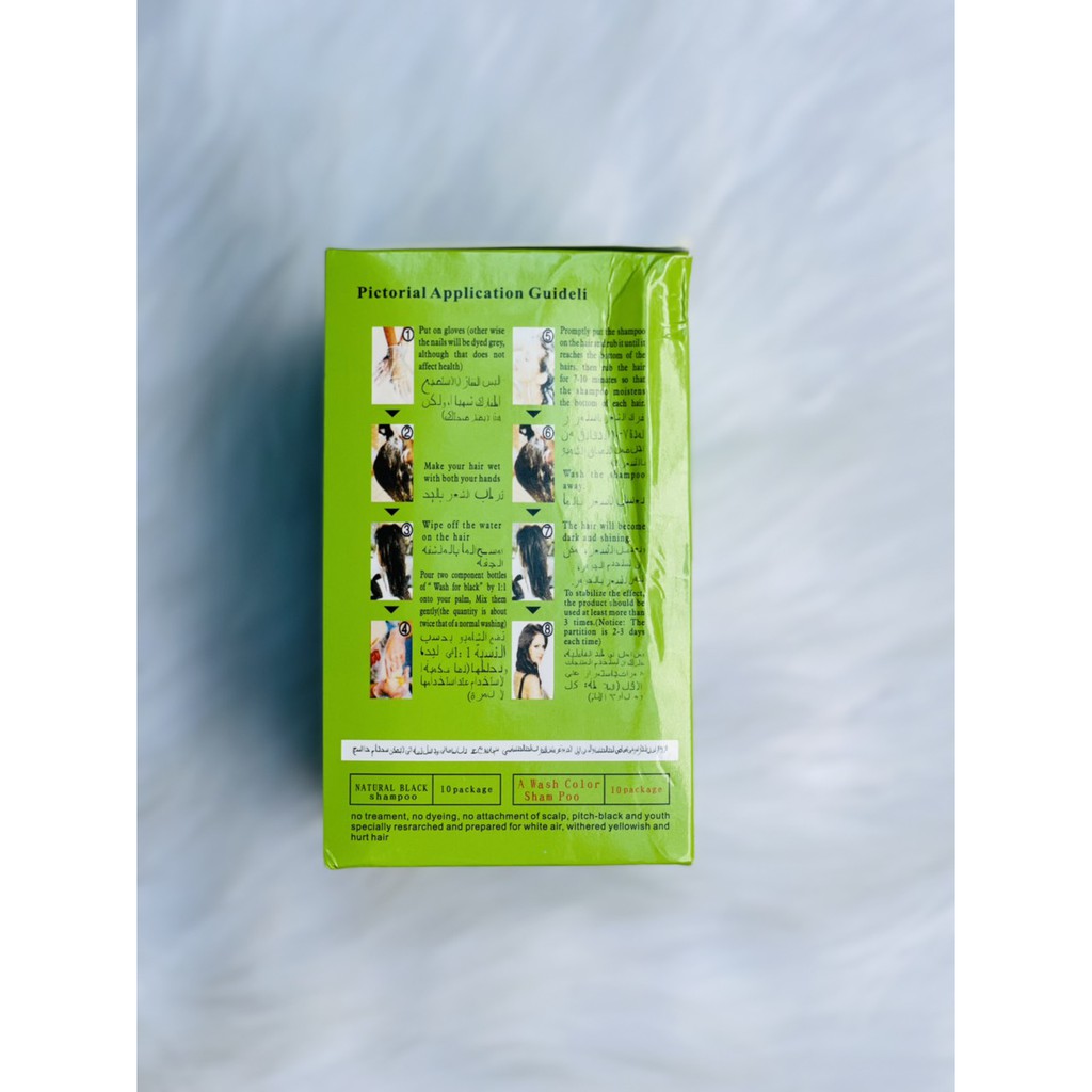 Gối gội nhuộm 05 phút là Đen tóc Fast Black Hair Shampoo