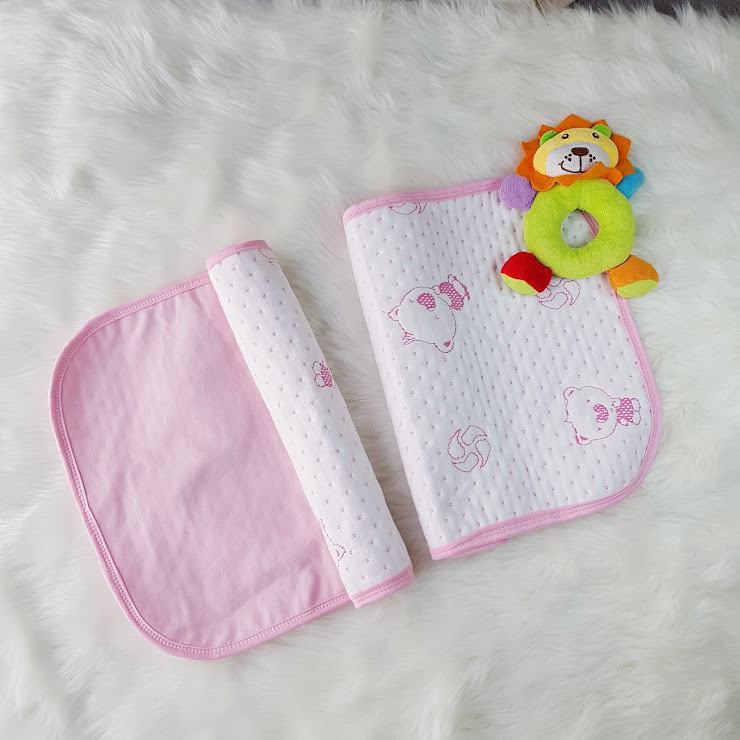 Set 2 Miếng lót chống thấm 4 lớp SIZE NHỎ (KT: 30X45cm) cho bé Cotton mềm mại, thoáng khí, siêu thấm hút, có thể giặt