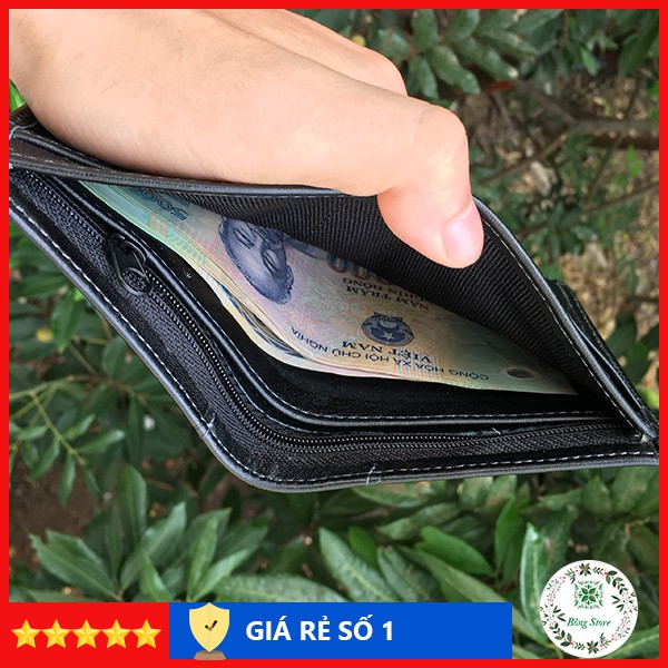 Bóp ví nam da bò thật cao cấp dáng ví đứng sang trọng - VDN002