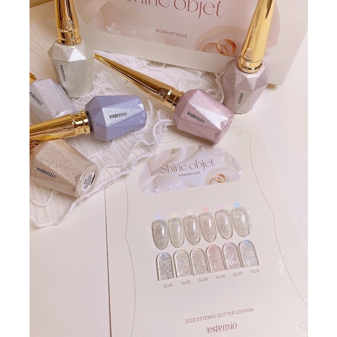 Sơn nhũ Estemio chính hãng Hàn Quốc set Shine Objet