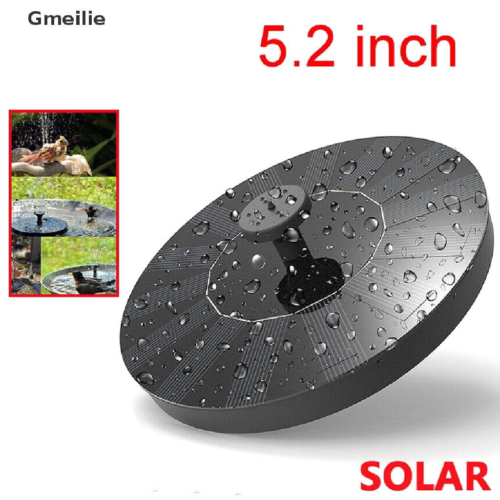 Gmeilie Solar Powered Floating Bird Bath Water Fountain Outdoor Pond Pool Garden Patio VN