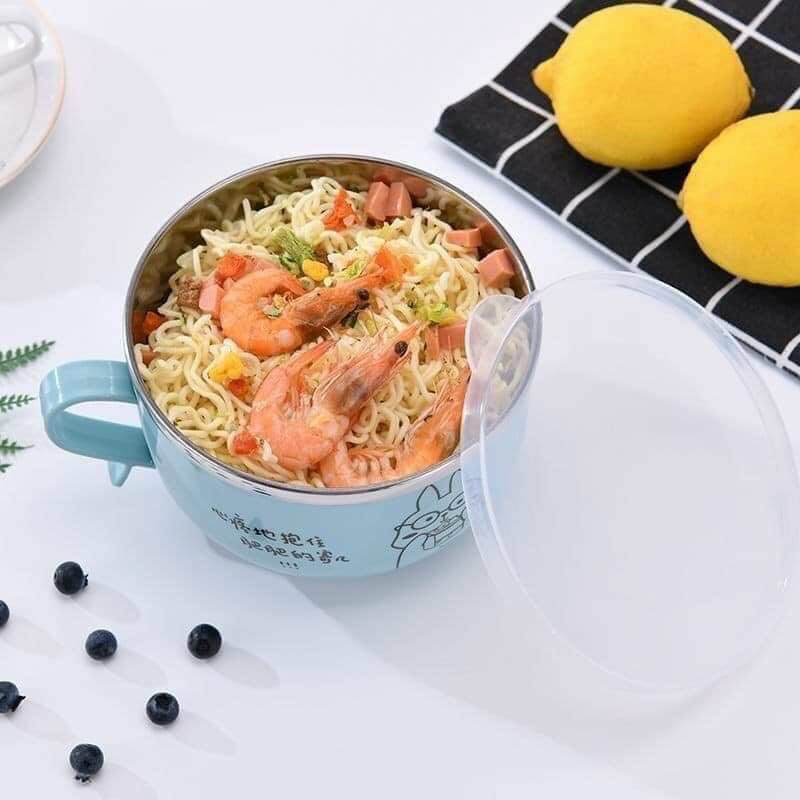 CA ĂN MÌ GIỮ  NHIỆT 2 LỚP CHỐNG NÓNG LÒNG INOX VỎ NHỰA