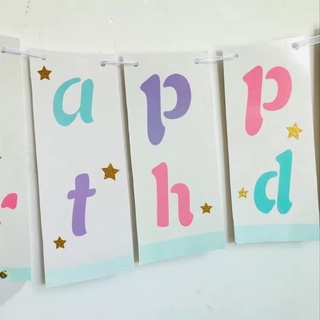 Dây Cờ Happy Birthday Unicorn