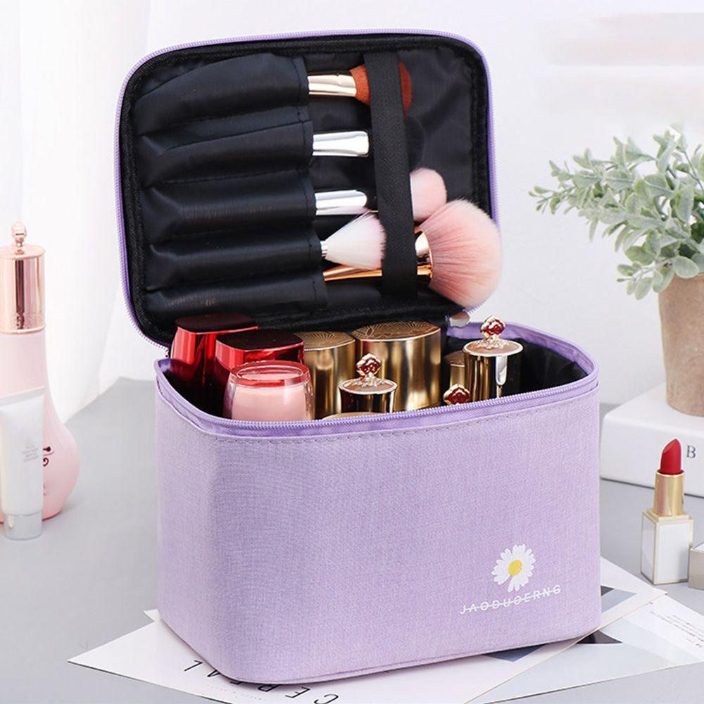 Túi Đựng Mỹ Phẩm KENT1 Họa Tiết Hoa Cúc Sức Chứa Lớn