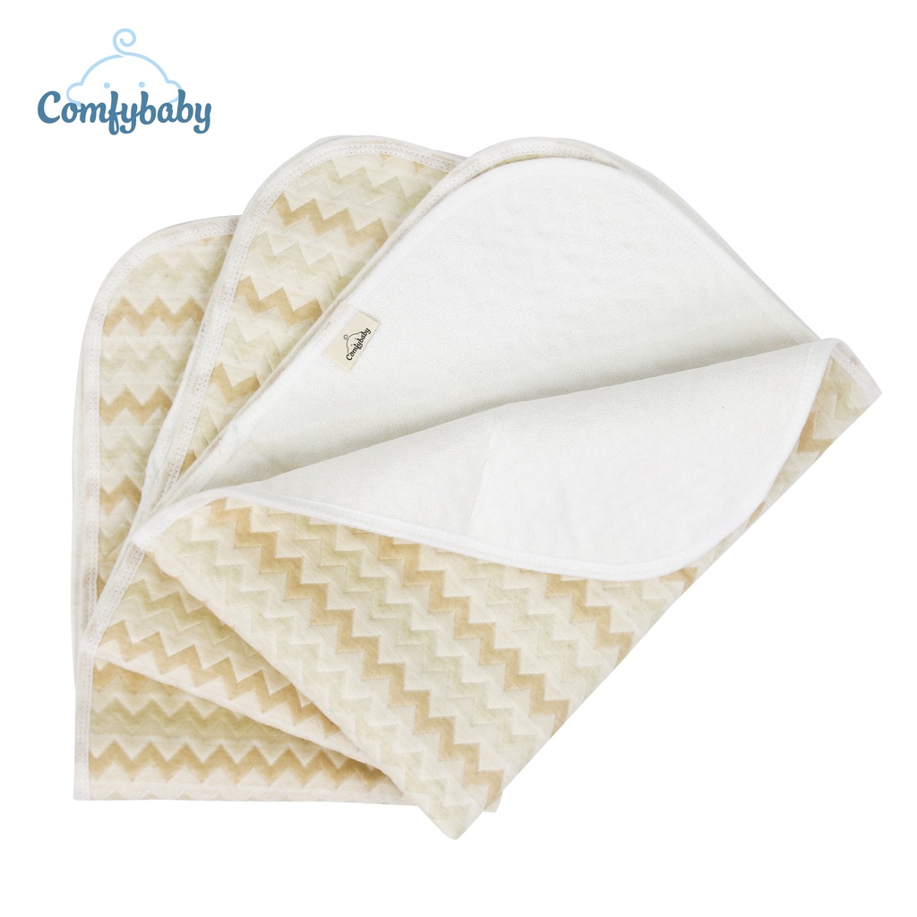 Tấm lót chống thấm cho bé 4 lớp vải Organic Comfybaby 100% cotton hữu cơ cao cấp, kháng khuẩn, thoáng khí PAD2