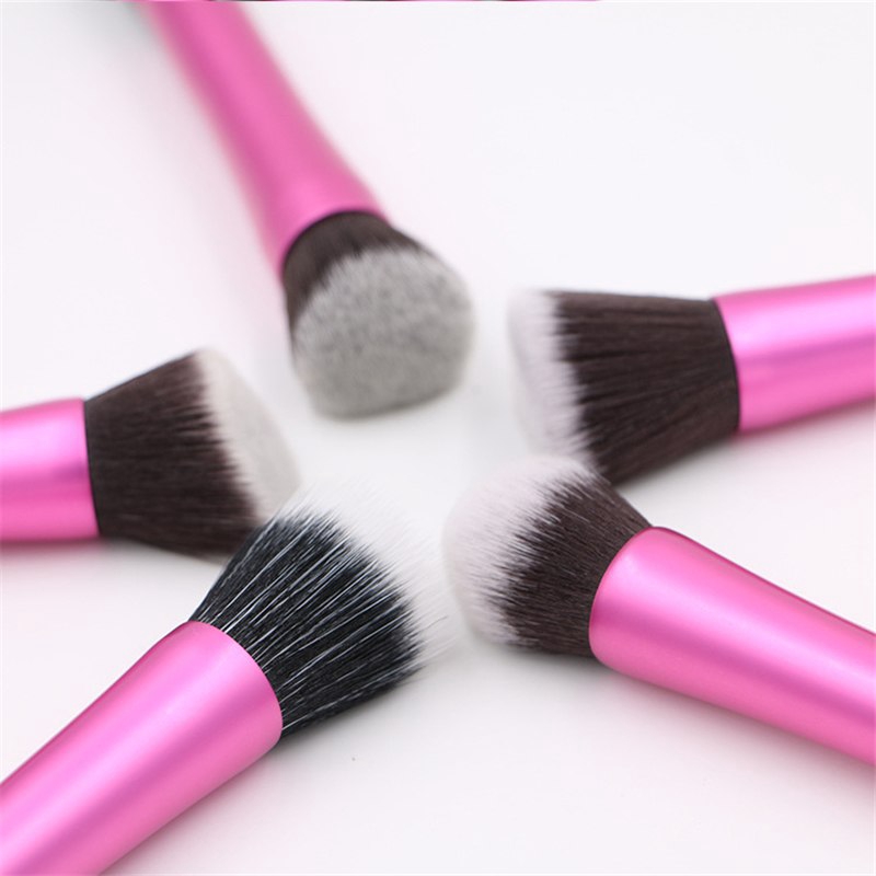 5PCS Pink Professional Waistline Cosmetic Foundation Makeup Brushes Set