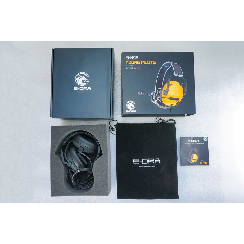 Tai nghe chơi game E-Dra EH492 Young Pilots - Âm thanh 7.1 - Kết nối cổng USB - Bảo hành 12 tháng
