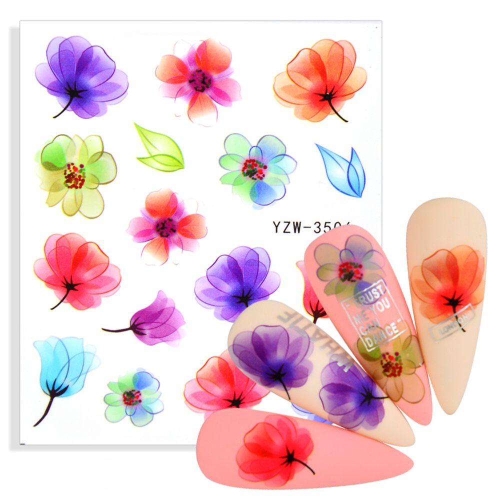 EUCA Miếng Dán Trang Trí Móng Tay Hình Hoa Lá / Quả Bơ Độc Đáo Xinh Xắn