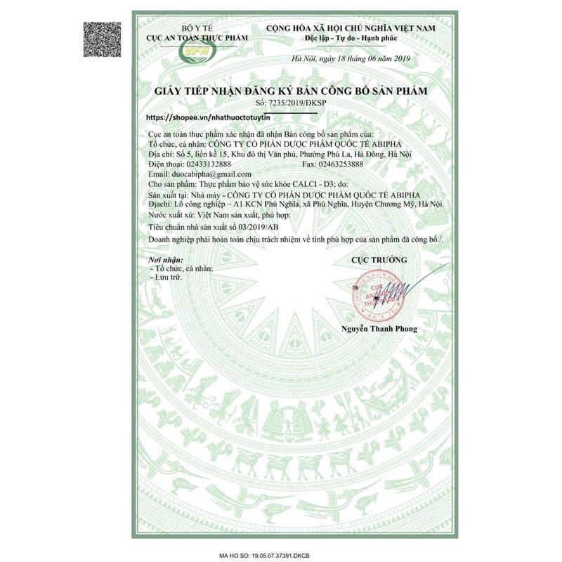 Viên uống bổ sung Canxi và D3 - Hộp 100 viên
