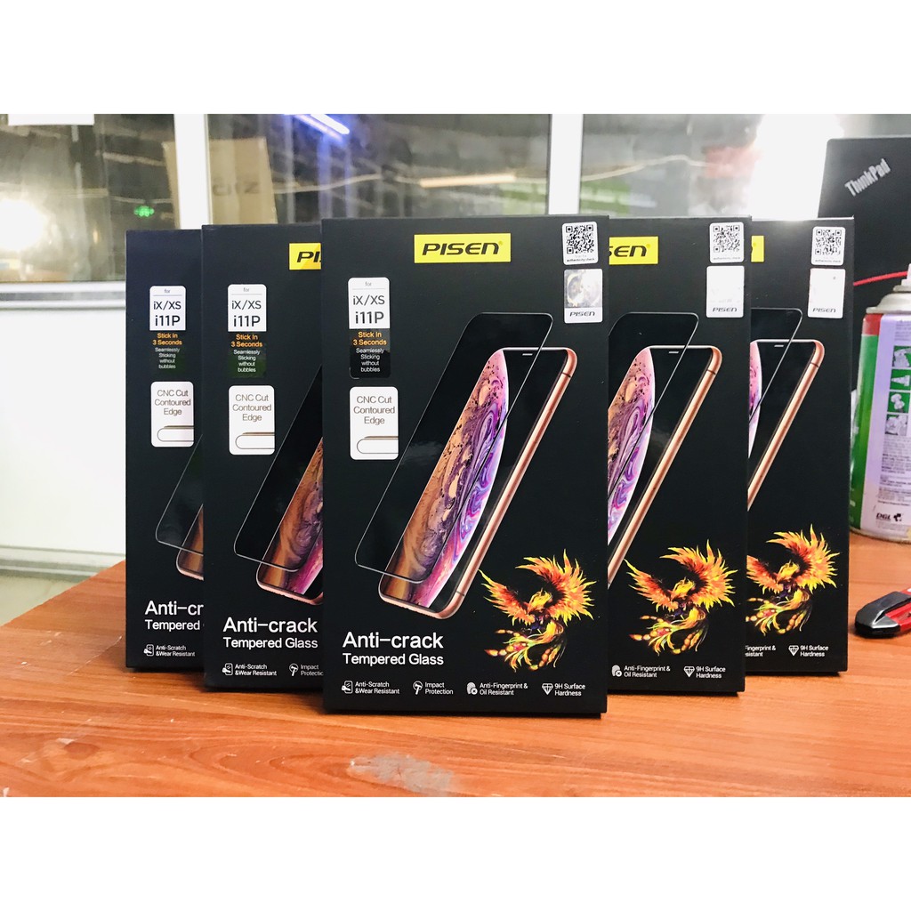 Tấm dán cường lực Pisen HD Anti-Spy  Chống soi - Hàng Chính Hãng