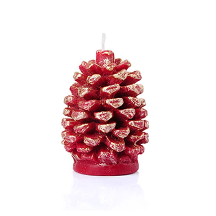 Nến thơm hình quả thông Noel Miss Candle FTRAMART MIC5098 5 x 9 cm (Đỏ)