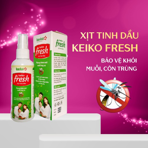 Xịt Tinh Dầu Chanh Sả Keiko Fresh 150ml  Đuổi Chống Muỗi Chống Côn Trùng