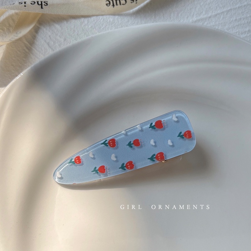 Kẹp Tóc Họa Tiết Hoa Dễ Thương Phong Cách Hàn Quốc