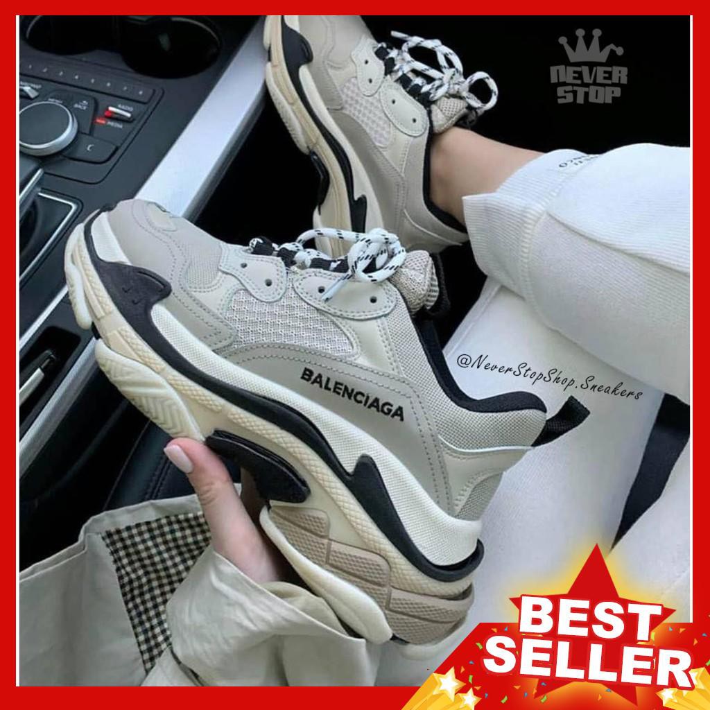 BALENCIAGA TRIPLE S TRẮNG ĐEN giày thời trang hàng chi tiết bản chuẩn đẹp, giá tốt [TẶNG VỚ] 👟 NEW 2020