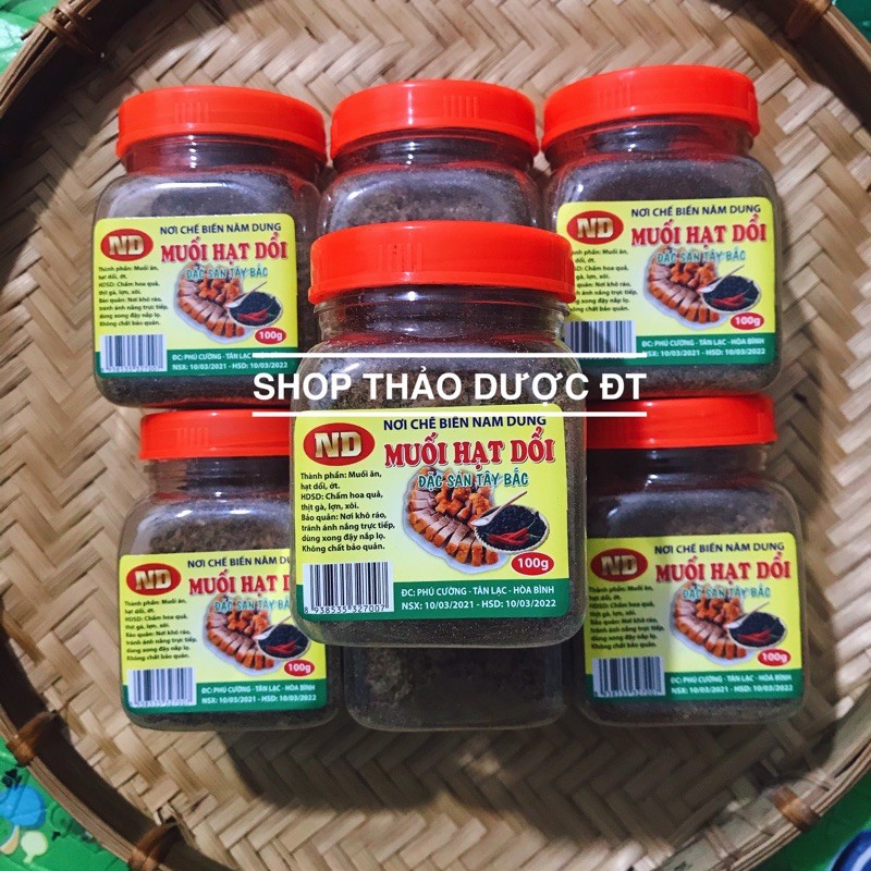 Muối hạt dổi Tây Bắc- lọ 100g