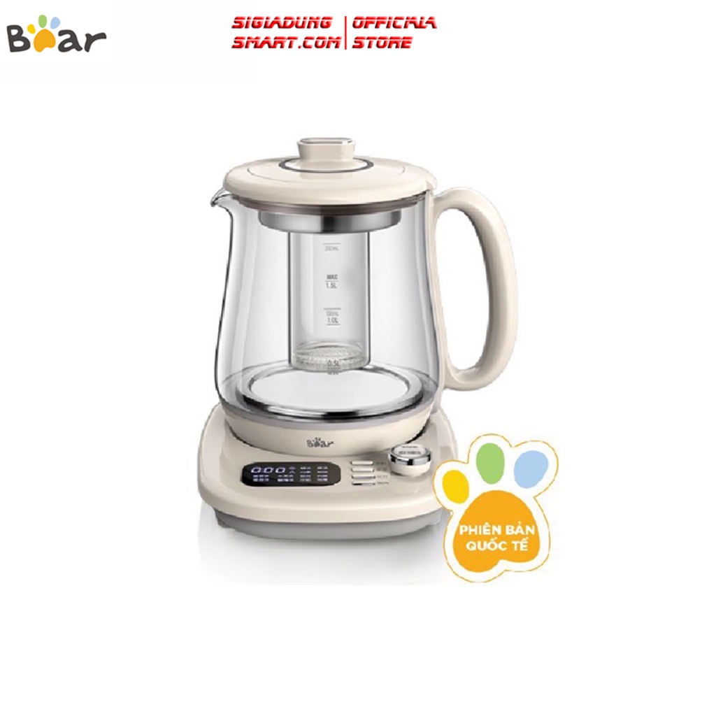 Máy Pha Trà Mini, Chưng Yến, Đun Nước_Giữ Ấm Bear SUBE011(YSH-C15Q5) Dung Tích 1.5L- Bảo Hành 18 Tháng