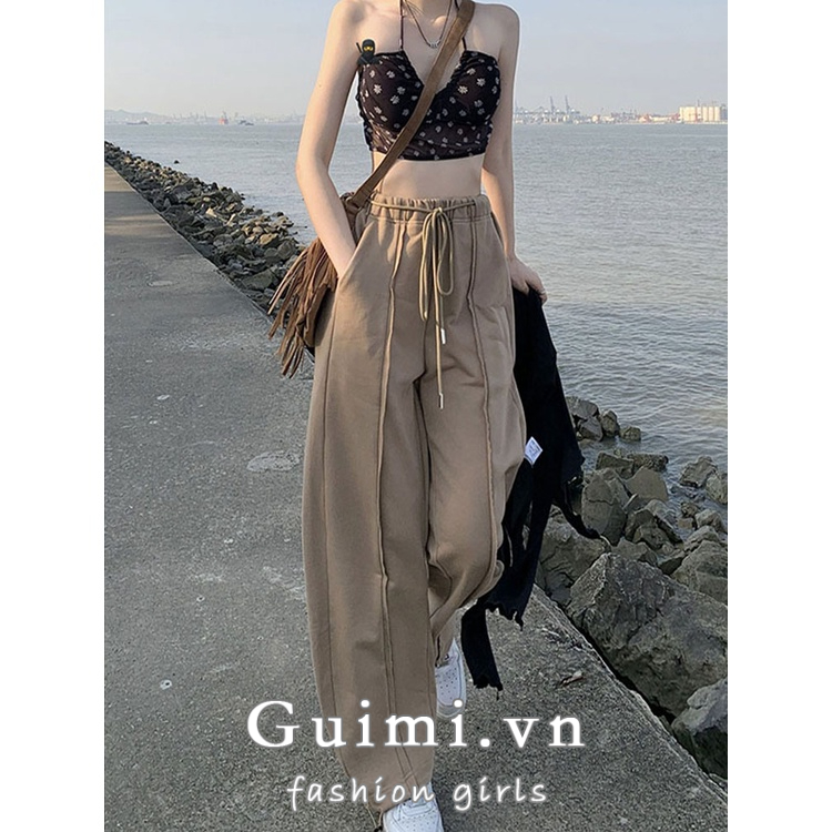 Quần dài NZN lưng cao ống rộng thời trang mùa thu cho nữ