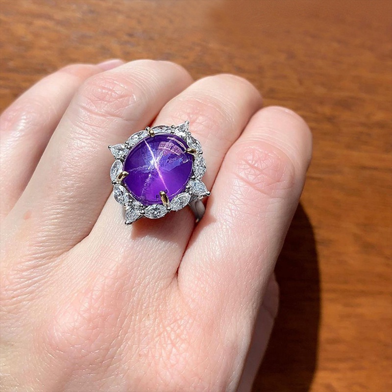 Fancy Nhẫn Cưới Mỏng Đính Đá Zircon Màu Cầu Vồng Lửa Trắng Vàng Tím Xanh Dương Cho Nữ